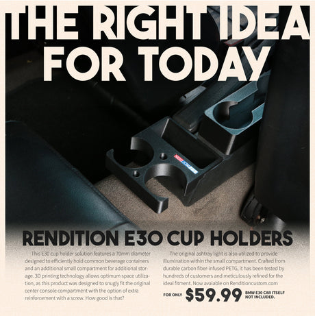 BMW E30 REAR CUP HOLDER - K2 Industries