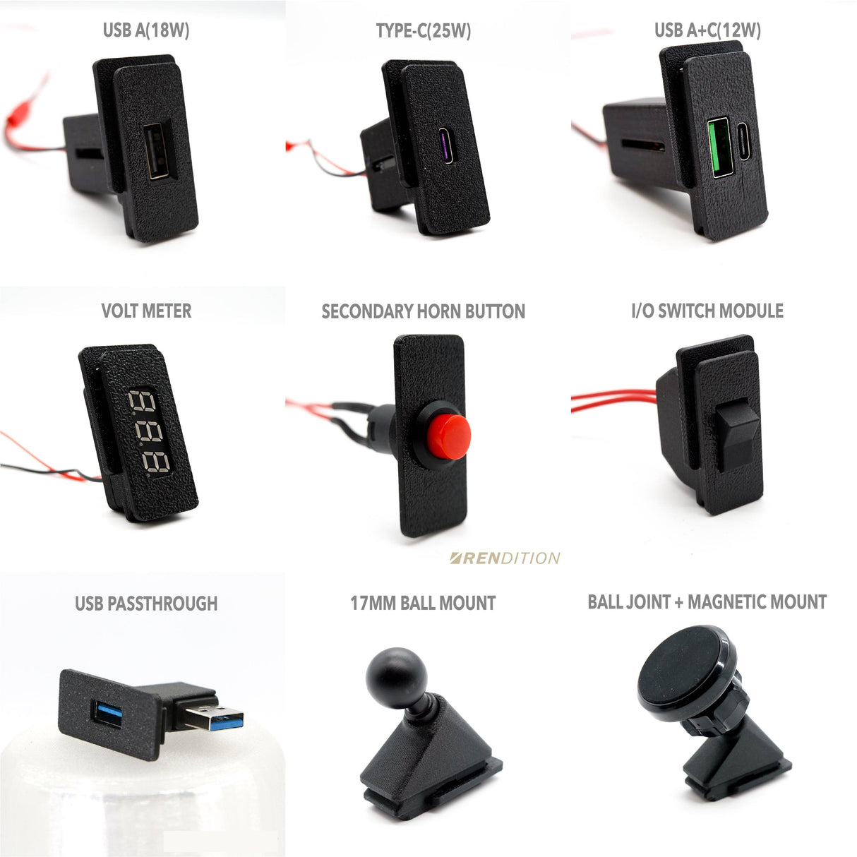 BMW E30 FRONT USB CHARGING MODULES - K2 Industries