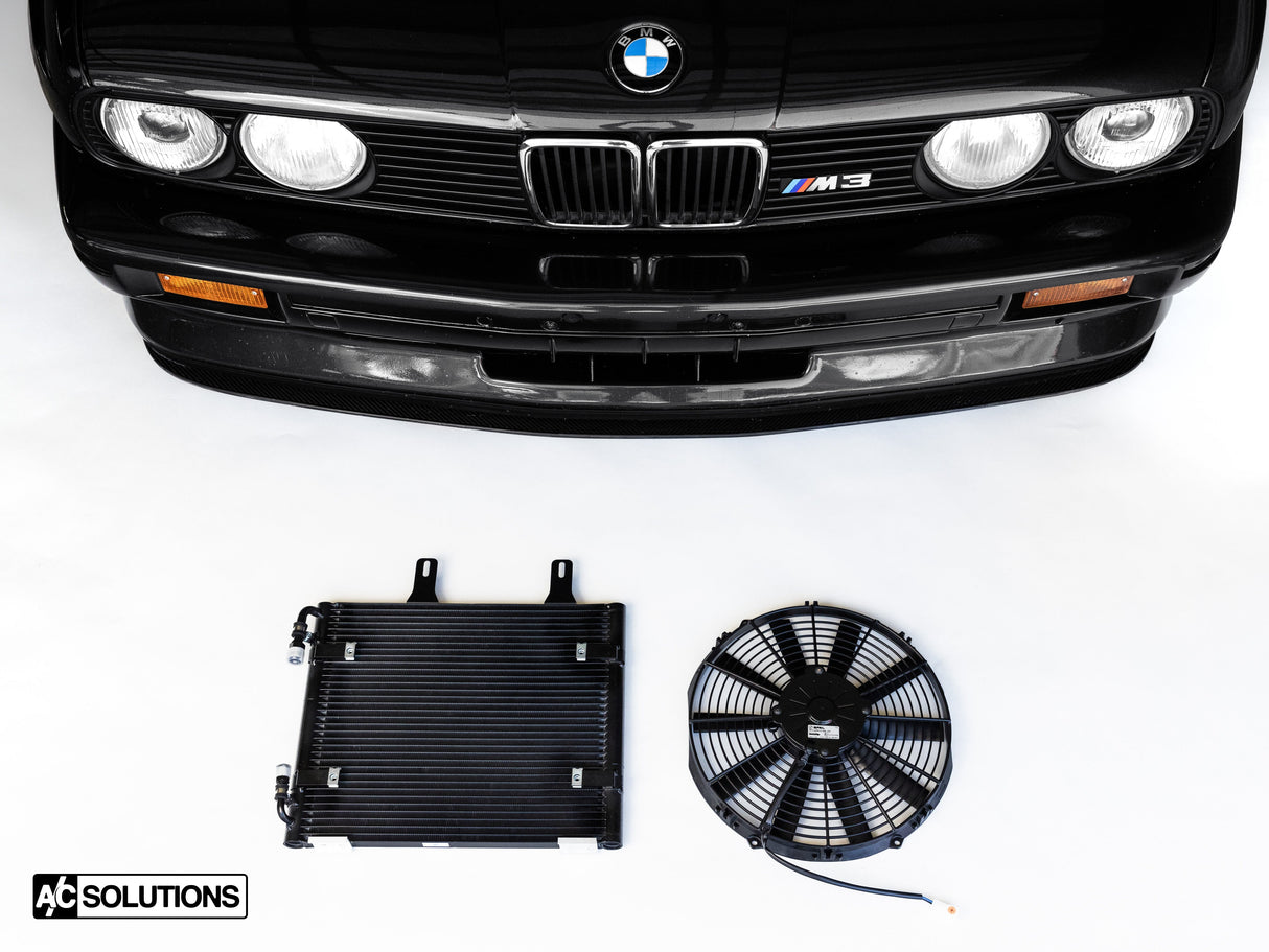 A/C Solutions x CSF E30 Parallel Flow Condenser + 13" SPAL Fan Combo