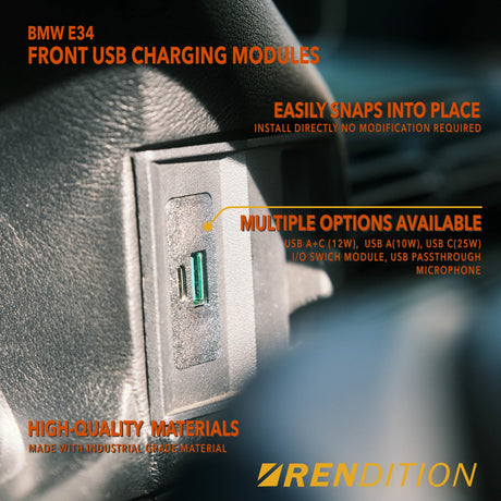 BMW E34 FRONT USB CHARGING MODULES - K2 Industries