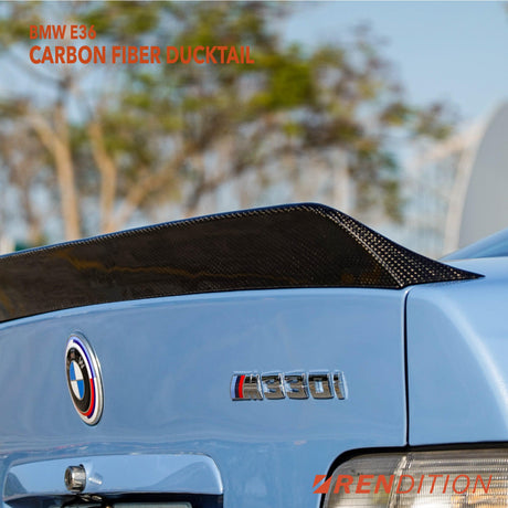 BMW E36 CARBON FIBER DUCKTAIL / REAR SPOILER KIT / REAR WING - K2 Industries
