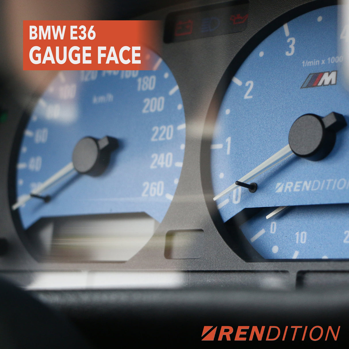 BMW E36 GAUGE FACE FOR M3 316 318 325 328 Ti Compact - K2 Industries