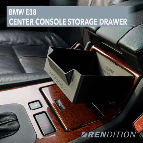 BMW E38 CENTER CONSOLE STORAGE DRAWER - K2 Industries