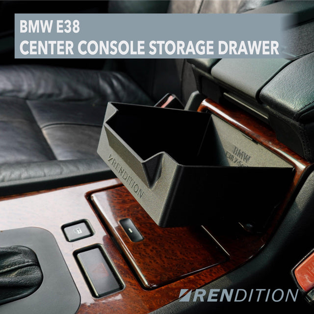 BMW E38 CENTER CONSOLE STORAGE DRAWER - K2 Industries