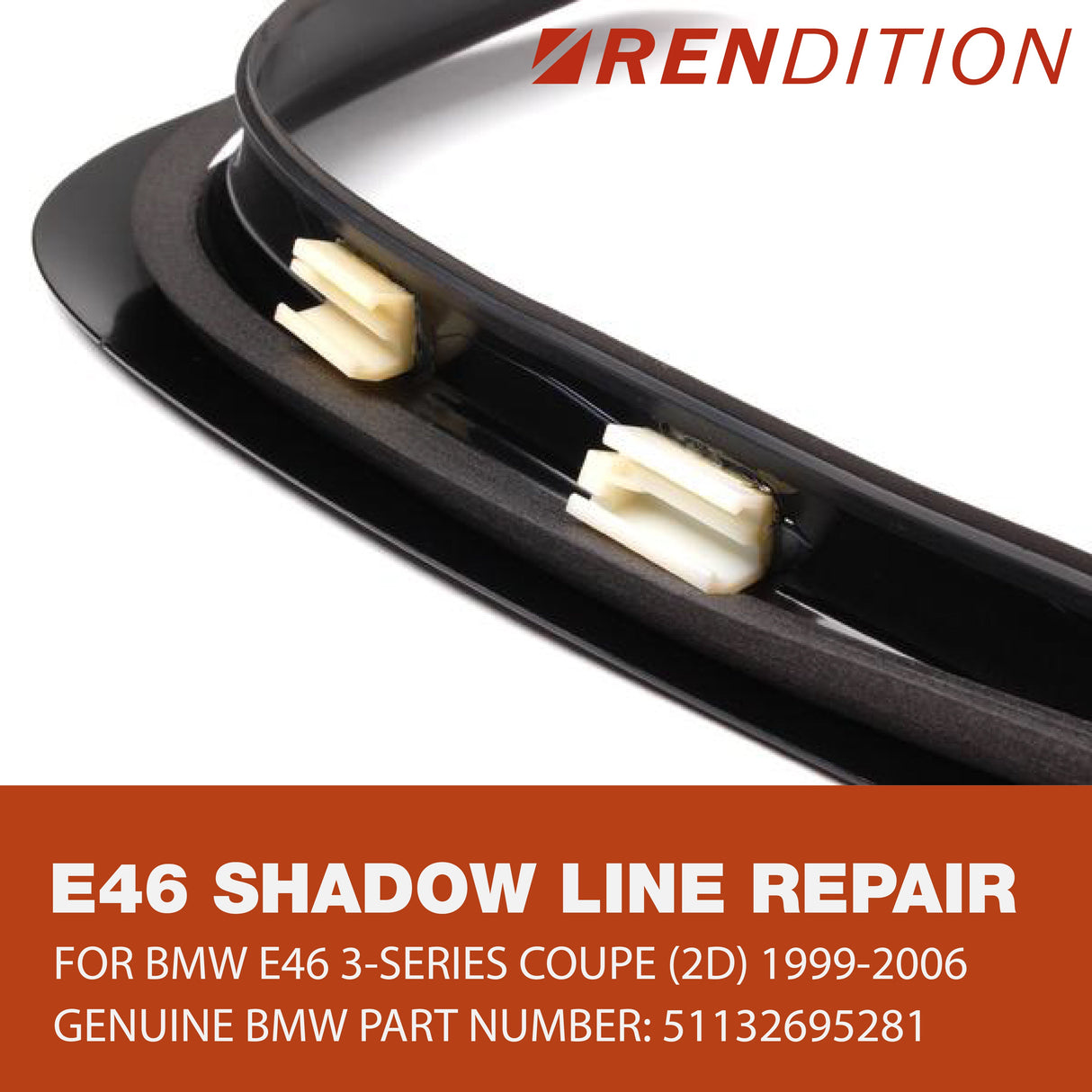 BMW E46 Shadowline Trim Repair Kit Repair V2 Window Trim Tabs - K2 Industries
