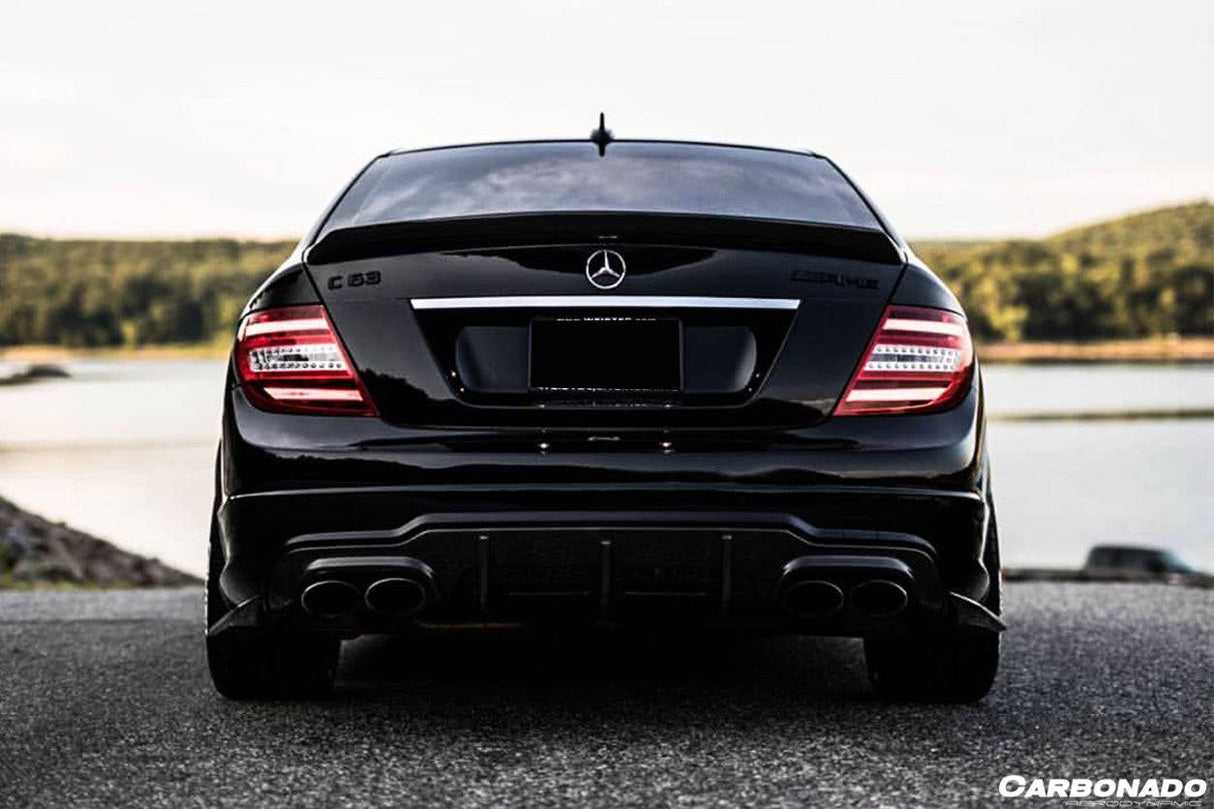 2012-2014 Mercedes Benz W204 C63 AMG RZ Style Carbon Fiber Rear Lip