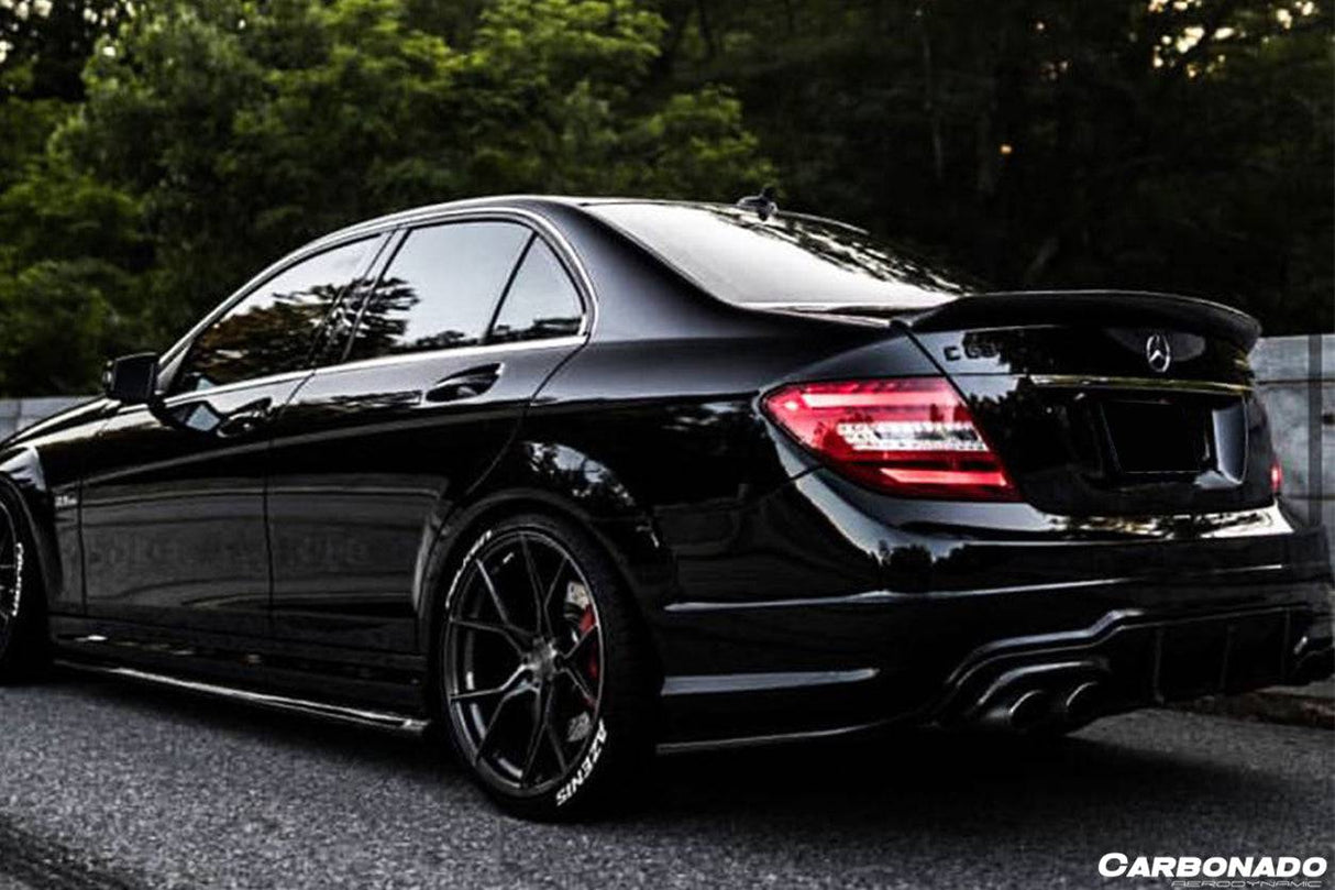 2012-2014 Mercedes Benz W204 C63 AMG RZ Style Carbon Fiber Rear Lip