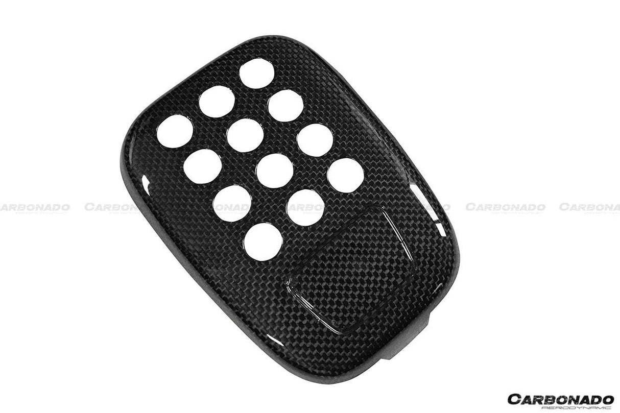 2015-2020 Ferrari 488 GTB Spider Dry Carbon Fiber Rear Black Light Cover (No camera hole)