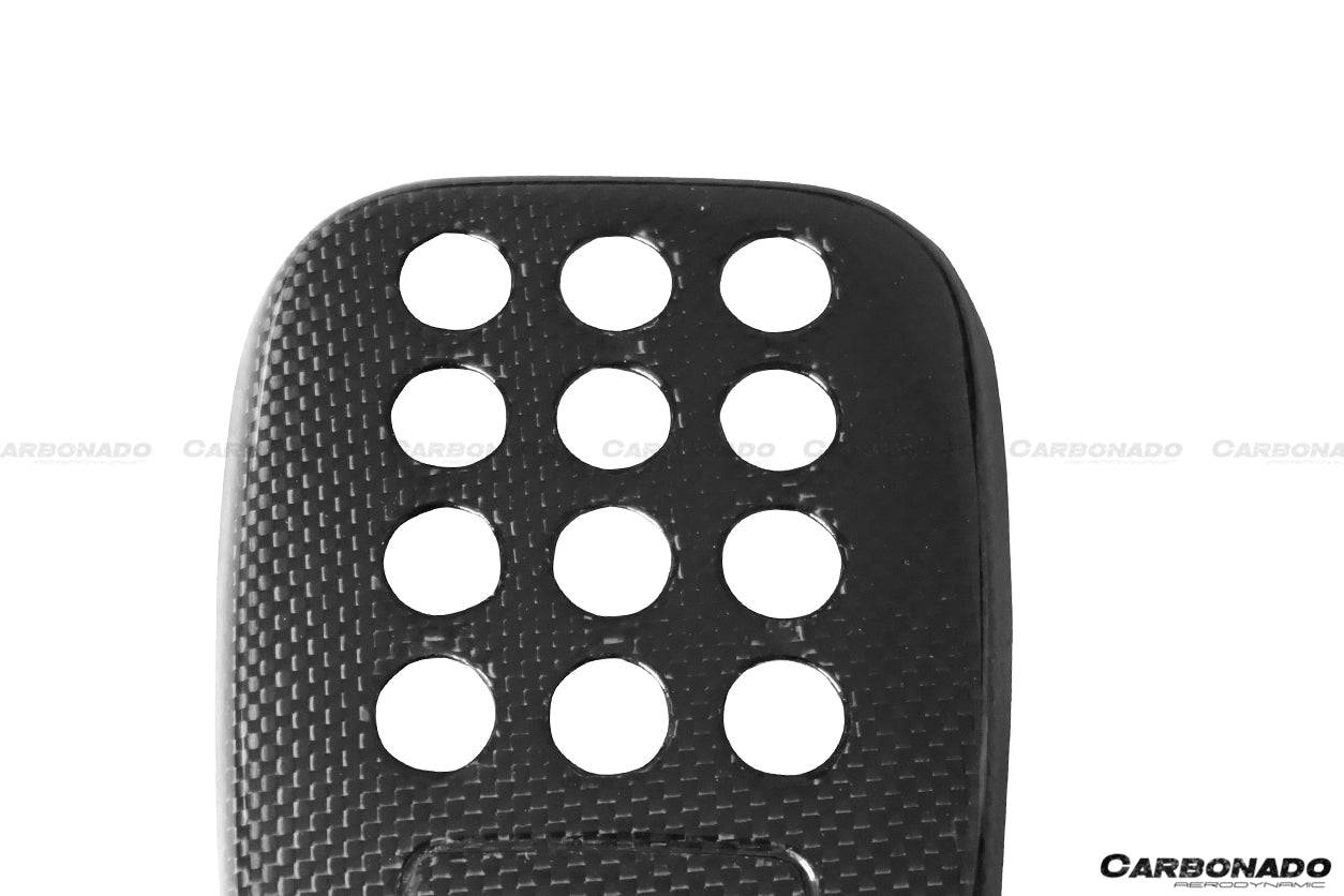 2015-2020 Ferrari 488 GTB Spider Dry Carbon Fiber Rear Black Light Cover (No camera hole)