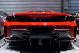 2018-2020 Ferrari 488 Pista OEM Style Part Carbon Fiber Rear Bumper (Rear Diffuser Not Included)