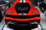 2018-2020 Ferrari 488 Pista OEM Style Part Carbon Fiber Rear Bumper (Rear Diffuser Not Included)