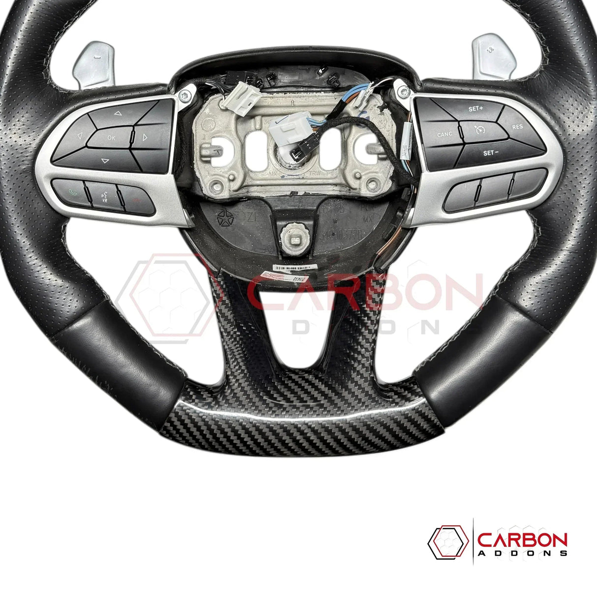 Dodge SRT Charger Challenger Durango 2015+ Carbon Fiber Bottom Lower Steering Wheel Trim Cover
