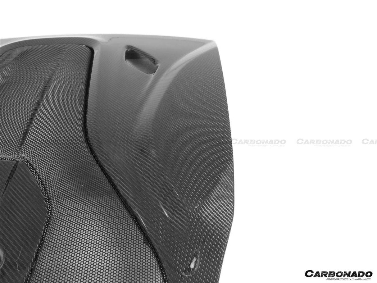 2015-2020 McLaren 600LT-Style Part Carbon Fiber Rear Bumper with Diffuser and Trunk Spoiler and Engine Trunk and Exhaust | Fits 540C, 570S, 570GT