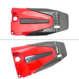 Engine Cover for Honda Civic Type R 2022-2026 Carbon Fiber Print & Red ABS