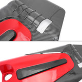 Engine Cover for Honda Civic Type R 2022-2026 Carbon Fiber Print & Red ABS