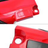 Engine Cover for Honda Civic Type R 2022-2026 Carbon Fiber Print & Red ABS