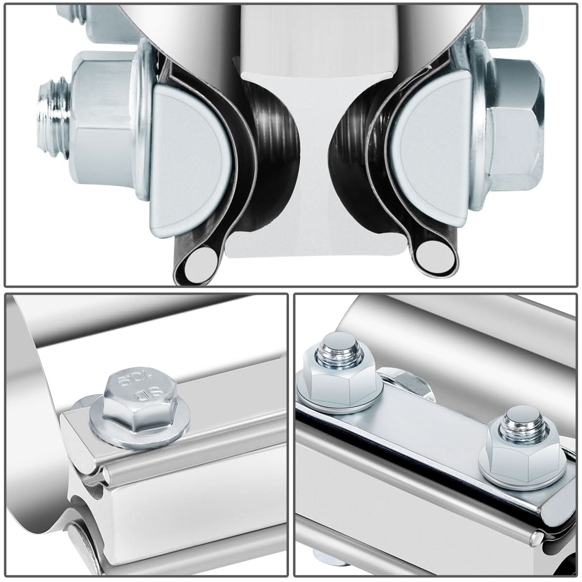 2.75" Butt Joint Exhaust Band Clamp Muffler Coupler Stainless Steel