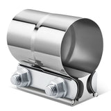 2.25" Lap Joint Exhaust Band Clamp Muffler Sleeve Coupler Stainless Steel