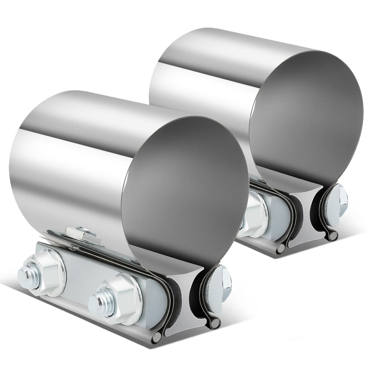 2.0" Butt Joint Exhaust Band Clamp Muffler Coupler Stainless Steel
