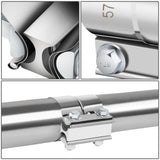2.25" Lap Joint Exhaust Band Clamp 2-Piece Kit Stainless Steel