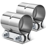 2.25" Lap Joint Exhaust Band Clamp 2-Piece Kit Stainless Steel