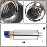 Universal 3.0" Tip 2.0" Inlet Performance Muffler 14.7" Total Length