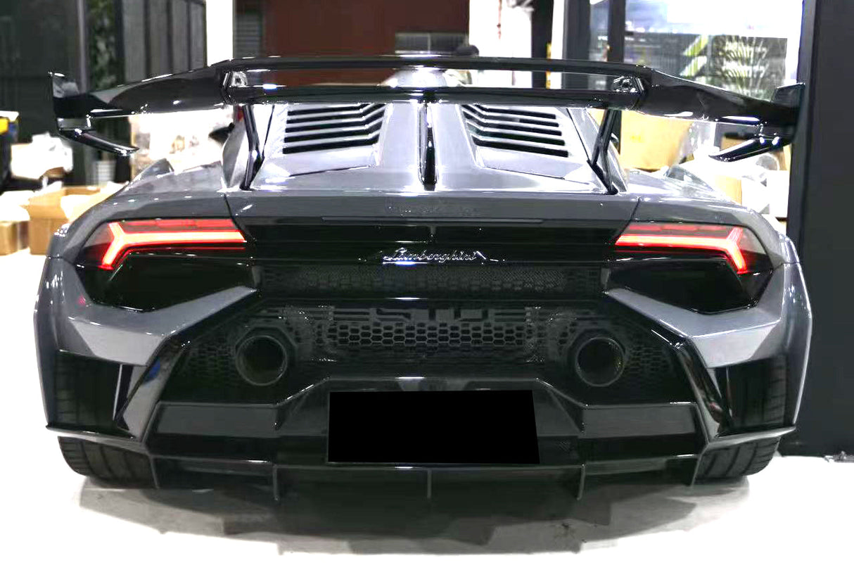 2021-2024 Lamborghini Huracan Autoclave Carbon Fiber fiber Rear Diffuser Lip Carbonado (VX) Fits: STO