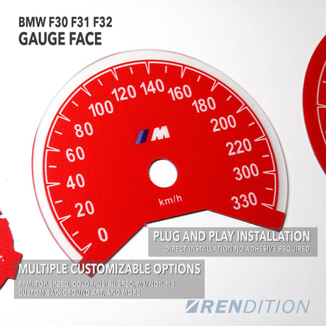 BMW F30 F31 F32 F80 F82 GAUGE FACE - K2 Industries