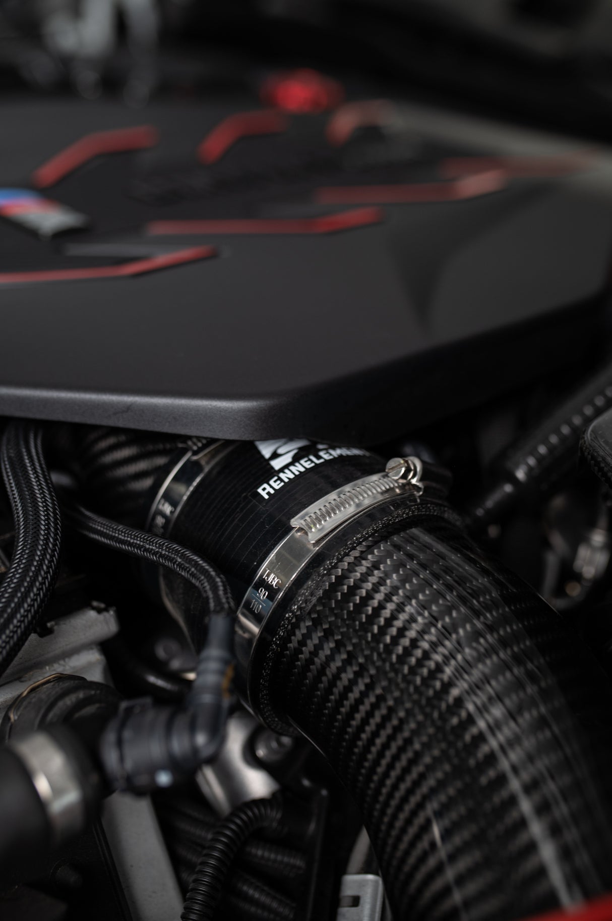 RENNELEMENT G90/G99 M5 3.5” Dry Carbon Fiber Front Mount Intake System