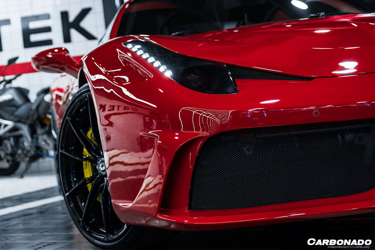 2010-2015 Ferrari Carbon Fiber Front Bumper Carbonado (OE) Fits: 458 Italia and Spider