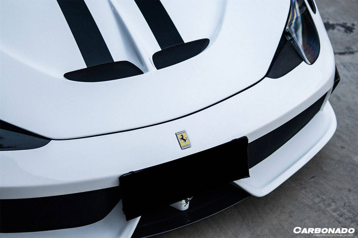 2010-2015 Ferrari Carbon Fiber Front Bumper Carbonado (OE) Fits: 458 Italia and Spider