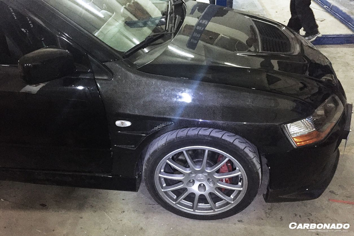 2003-2006 Mitsubishi Evo 7 8 9 D1 Style Carbon Fiber Fender