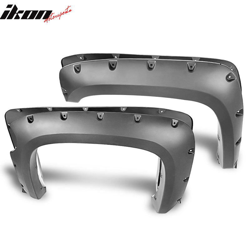 2007-2013 Chevy Silverado 1500 69.3" Short Bed Black Fender Flares PP