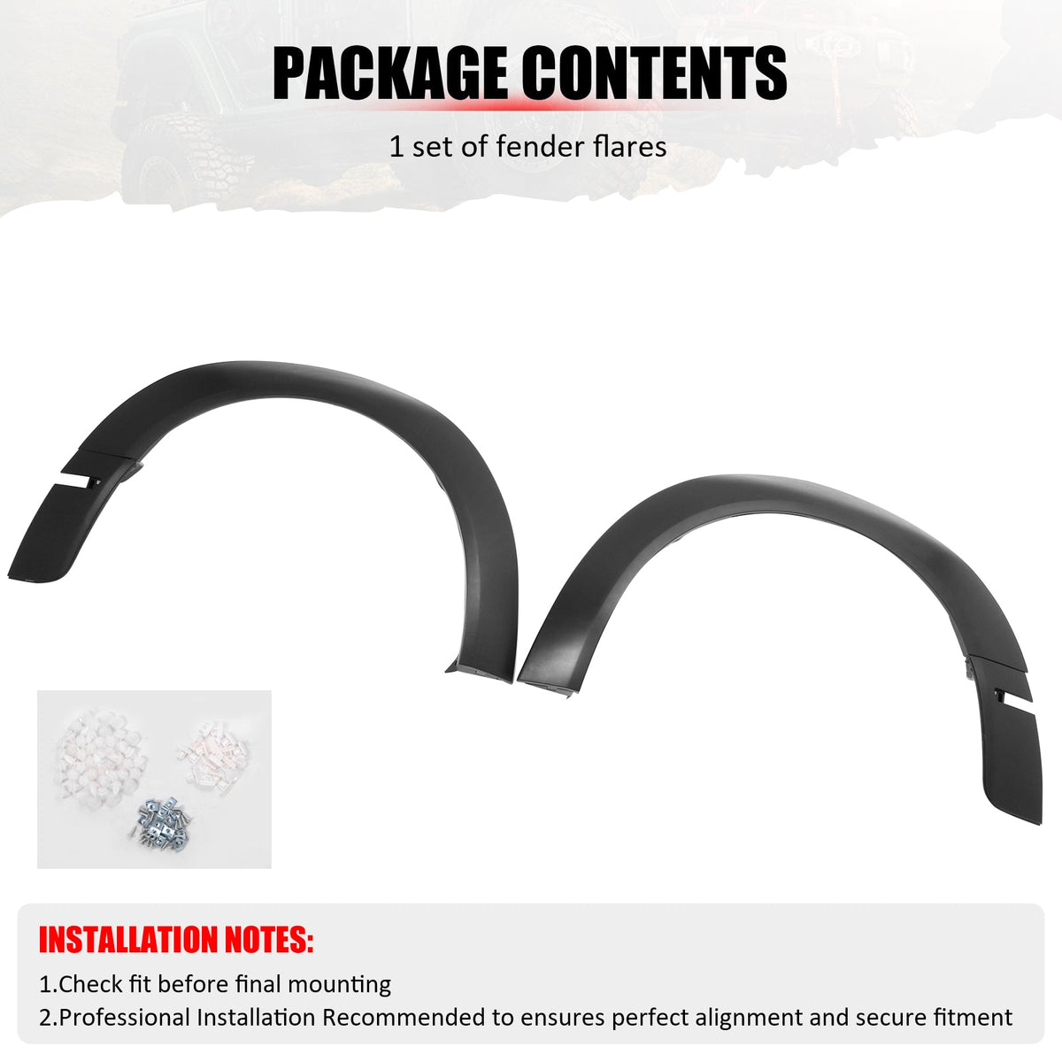 2018-2023 Dodge Challenger Widebody OE Style Front Fender Flares Wheel Cover Unpainted PP 2PCS
