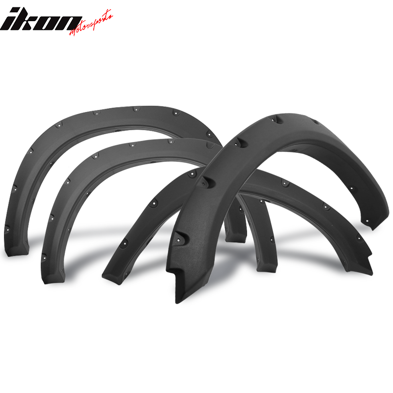 2009-2018 Dodge Ram 1500 Pocket Rivet Black Side Fender Flares PP 4PCS