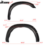 2010-2018 Dodge Ram 2500 3500 Pocket Rivet Black Fender Flares PP 4PC