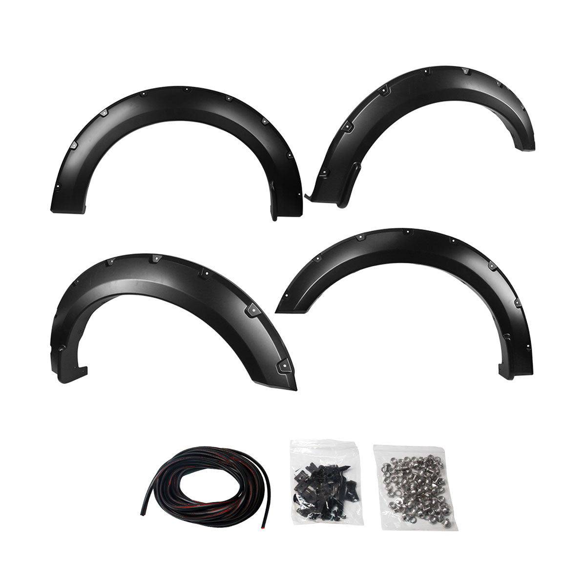 2018-2019 Ford F150 Off Road Pocket Style Smooth PP Fender Flares 4PC