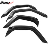 2007-2017 Jeep Wrangler JK 4DR Pocket Style Black Fender Flares ABS
