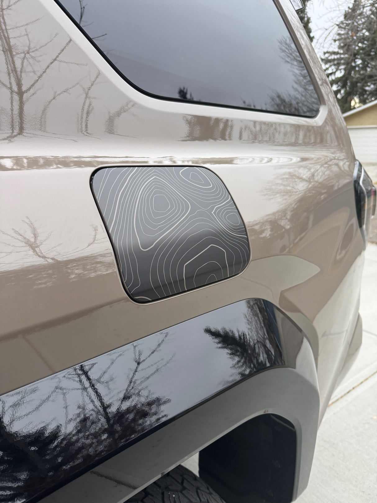 Topographic Map Fuel Door Overlay - 2025+ 4Runner