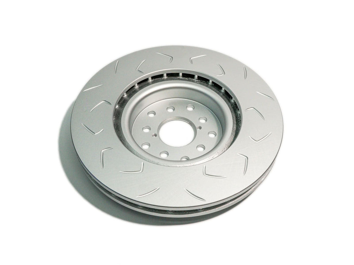 FactionFab Slotted Front Rotor V2 Dual Drilled 5x100/114 Subaru STI 2004-2017