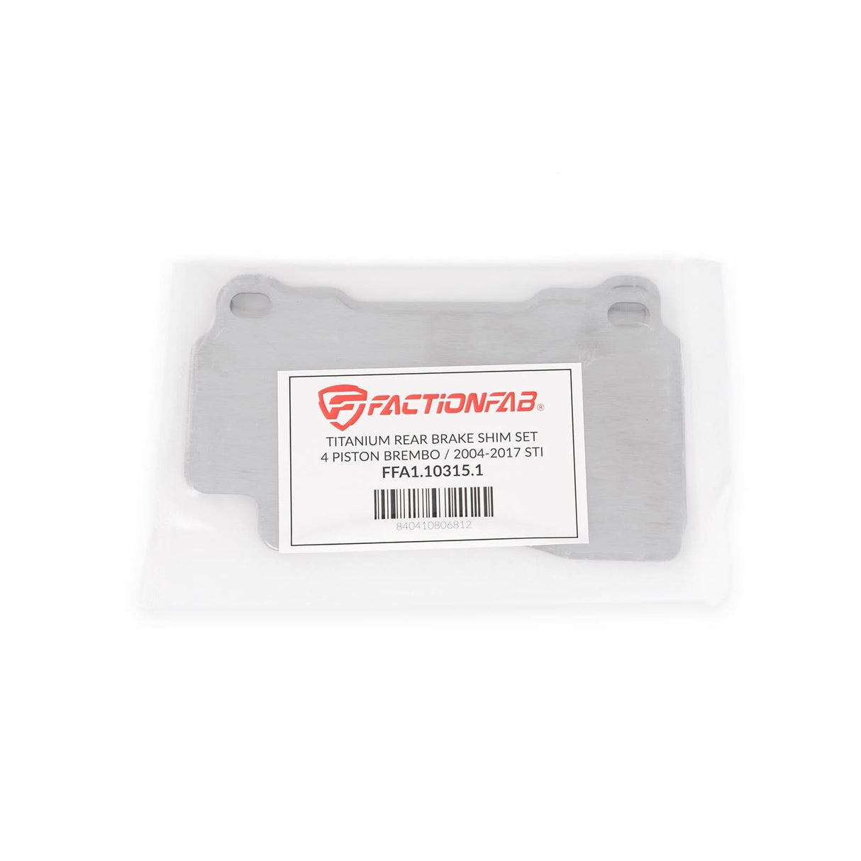 FactionFab Titanium Front Brake Shim Set 4 Piston Brembo / 2004-2017 STI