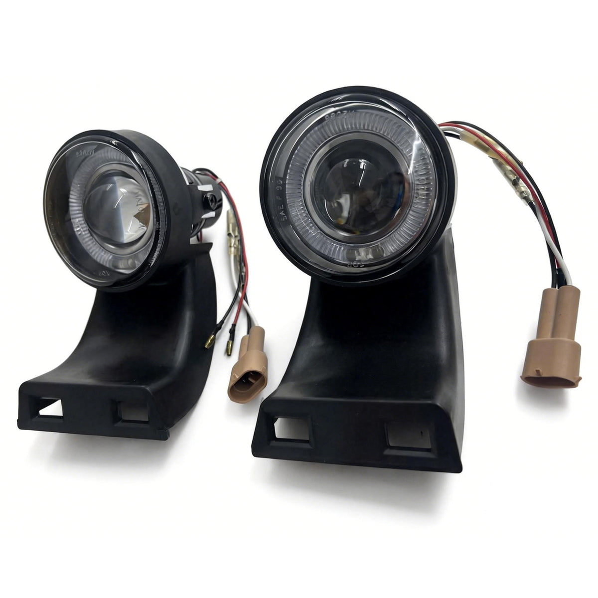 1994-2001 Dodge Ram 1500 2500 3500 Front Bumper Projector Fog Lights Black Housing 2PCS