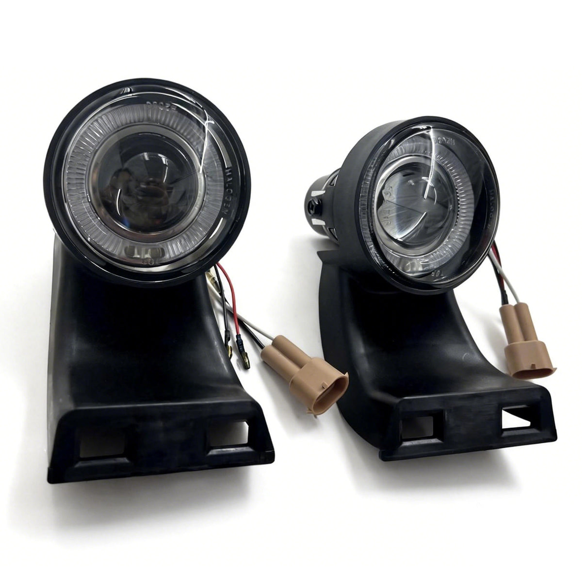 1994-2001 Dodge Ram 1500 2500 3500 Front Bumper Projector Fog Lights Black Housing 2PCS