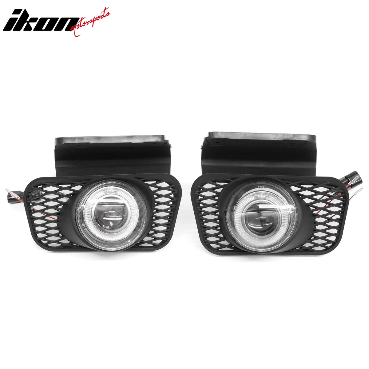 2003-2005 Chevrolet Silverado & 2002-2006 Avalanche 2PCS Right Left RH LH Front Bumper Driving Fog Lights Lamps Assembly Replacement Black Housing