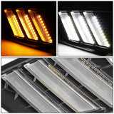 15-17 Ford Focus 4-Dr LED DRL Fog Lights w/ Bezel Black/Smoke