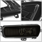 15-17 Ford Focus 4-Dr LED DRL Fog Lights w/ Bezel Black/Smoke