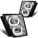 04-18 Volvo VN VNL Halo DRL Fog Lights - Clear Lens