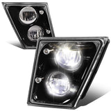 2003-2017 Volvo VN VNL VNM VNX LED Fog Lights - Black