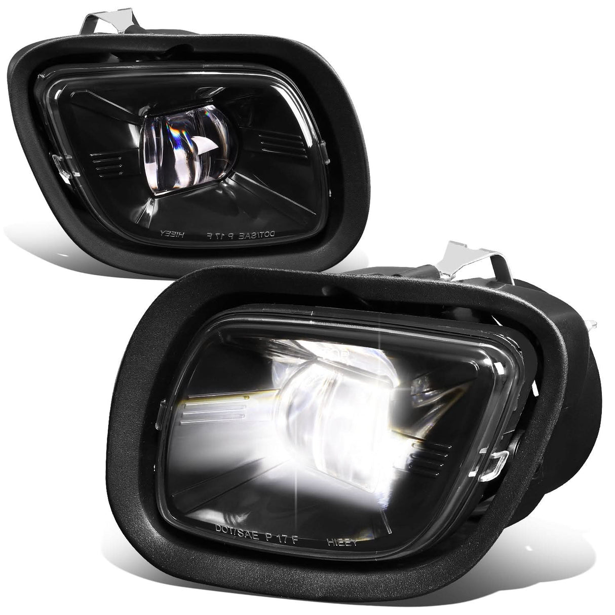 08-17 Freightliner Cascadia Projector LED Fog Lights - Black