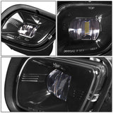 08-17 Freightliner Cascadia Projector LED Fog Lights - Black